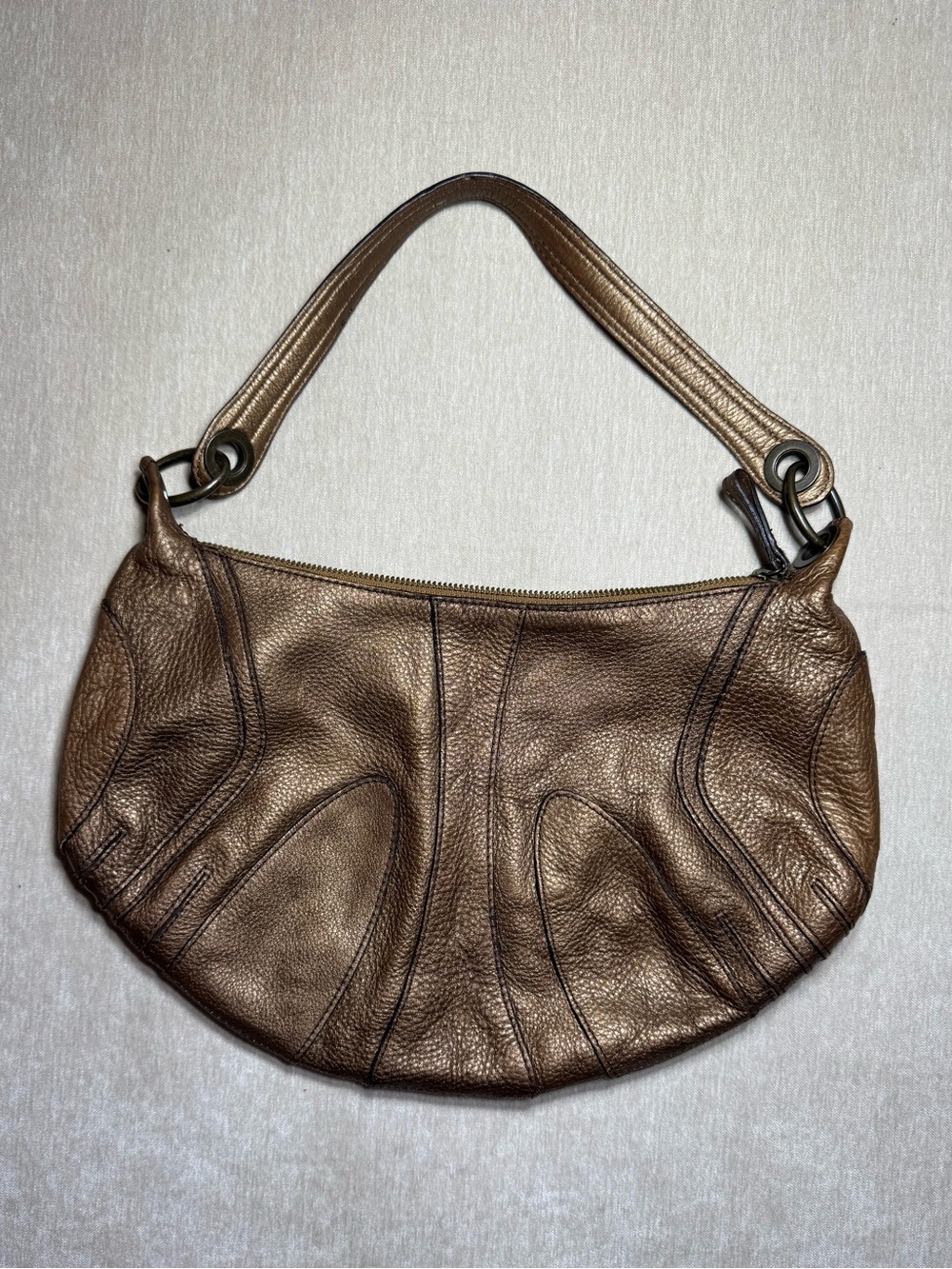 Banana Republic Textured Copper Colored Shoulder Bag